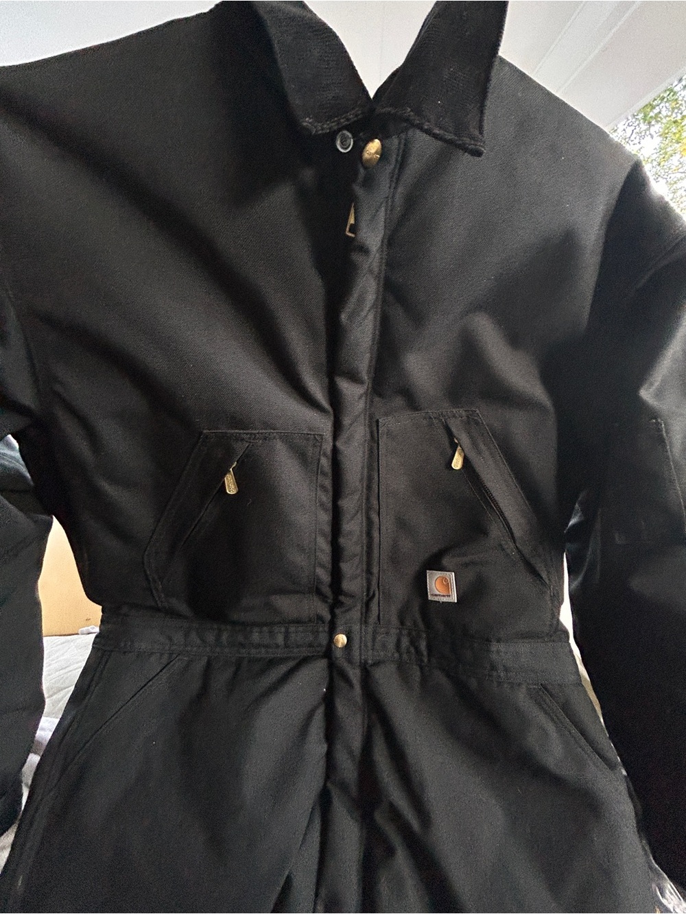 Carhartt Black Insulated Lined Coveralls WINTER INSULATED WINTER GEAR Size 44